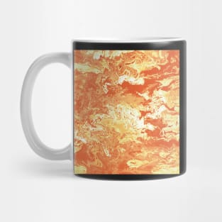 Orange Marmalade Lava Swirls -Paint Pour/ Fluid Art - Unique and Vibrant Abstract Acrylic Paintings for Art Prints, Canvas Prints, Wall Art, Mugs, Leggings, Phone Cases, Tapestries and More Mug